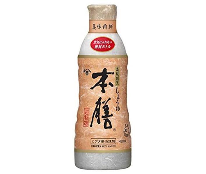 キッコーマン ヒゲタ 高級割烹しょうゆ本膳 450mlペットボトル×12本入×(2ケース)｜ 送料無料 一般食品 調味料 しょうゆ ペットボトル