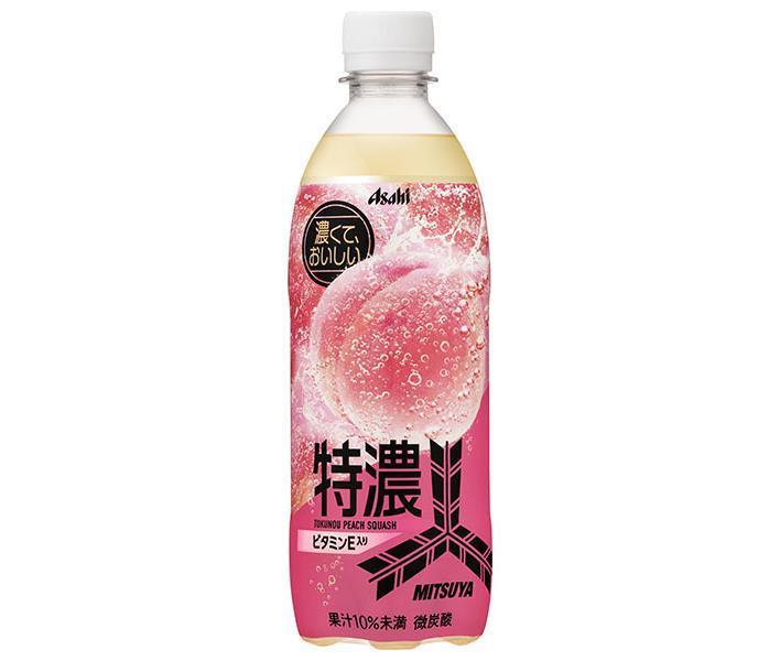 アサヒ飲料 三ツ矢 特濃ピーチスカッシュ 500mlペットボトル×24本入｜ 送料無料 炭酸飲料 フルーツ ピ..