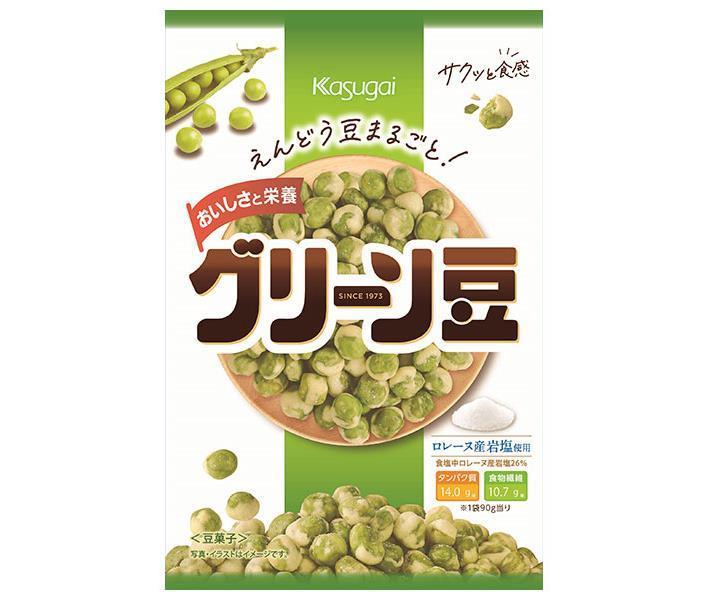 【送料無料・メーカー/問屋直送品・代引不可】春日井製菓 グリーン豆 90g×12袋入｜ お菓子豆菓子 袋 エンドウ豆 おつまみ