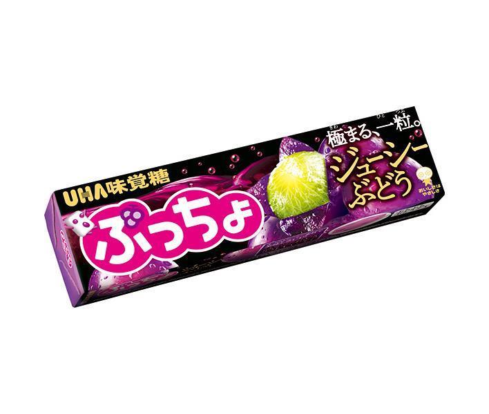 UHA味覚糖 ぷっちょスティック ジューシーぶどう 10粒×10個入｜ 送料無料 お菓子 ソフトキャンディ スティック ブドウ ぶどう