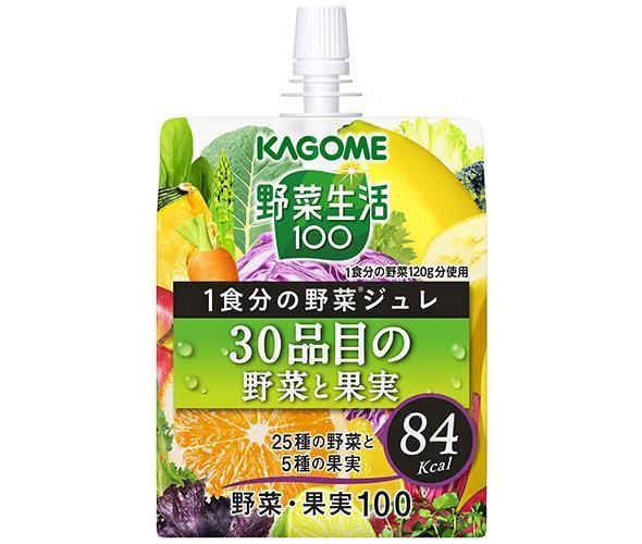 カゴメ 野菜生活100 1食分の野菜ジュレ 30品目の野菜と果実 180gパウチ×30本入×(2ケース)｜ 送料無料 ゼリー飲料 ゼリー 野菜生活 野菜