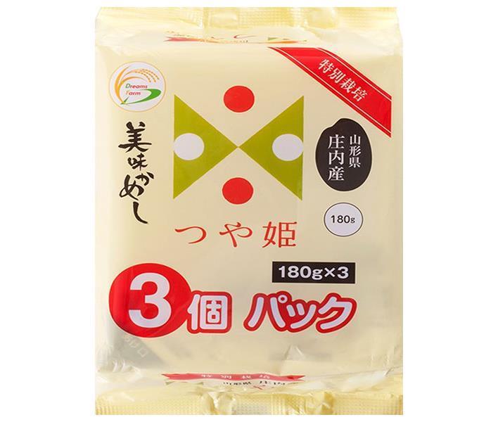 ドリームズファーム 美味かめし つや姫(山形県産庄内産) (180g×3P)×8個入×(2ケース)｜ 送料無料 一般食品 レトルト食品 ご飯 国産