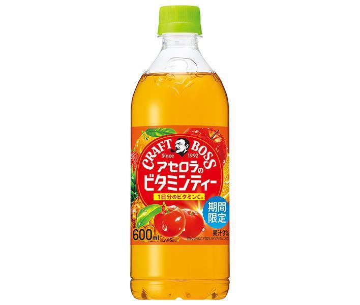 サントリー クラフトボス アセロラのビタミンティー 600mlペットボトル×24本入｜ 送料無料 紅茶 フルーツ 果物 PET アセロラのサムネイル