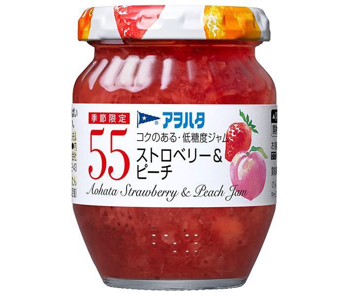 アヲハタ 55 ストロベリー＆ピーチ 150g瓶×12個入×(2ケース)｜ 送料無料 一般食品 ジャム 瓶 ミックス