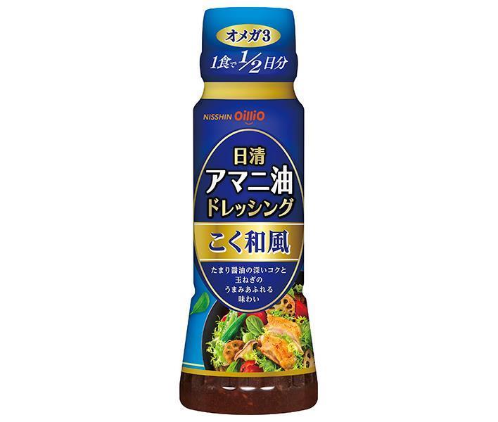 日清オイリオ 日清アマニ油ドレッシング こく和風 160mlペットボトル×12本入×(2ケース)｜ 送料無料 ドレッシング 調味料 アマニ油