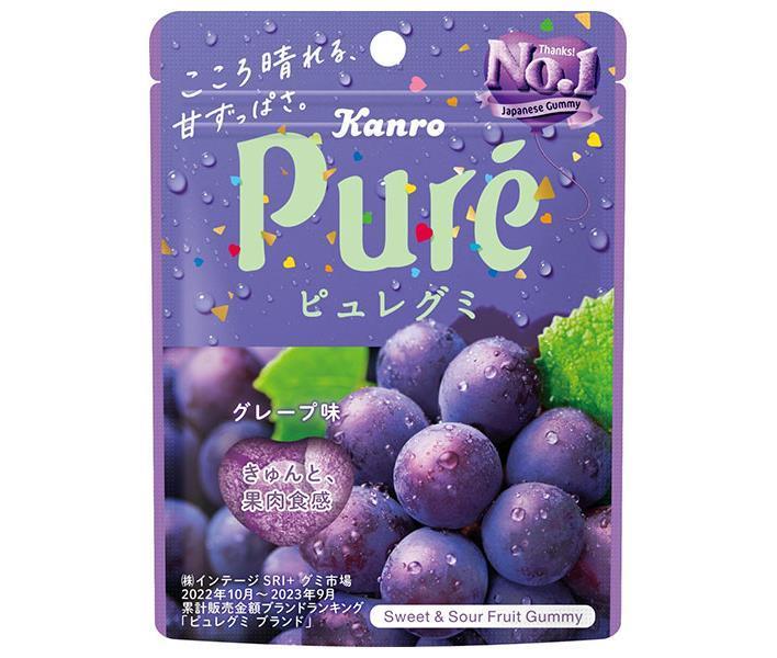 カンロ ピュレグミ グレープ 56g×6袋入×(2ケース)｜ 送料無料 お菓子 袋 Pure ぶどう 葡萄