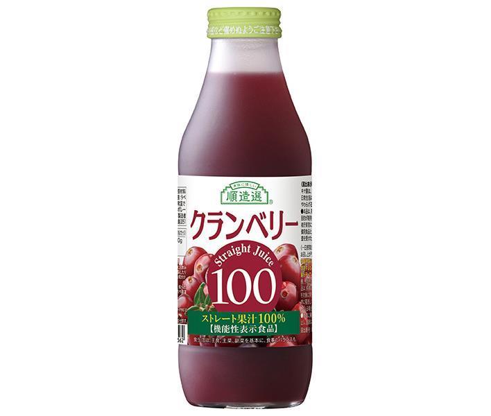 順造選 クランベリージュース 100％ マルカイ 順造選 クランベリー100【機能性表示食品】 500ml瓶×12本入｜ 送料無料 フルーツ ストレート クランベリージュース