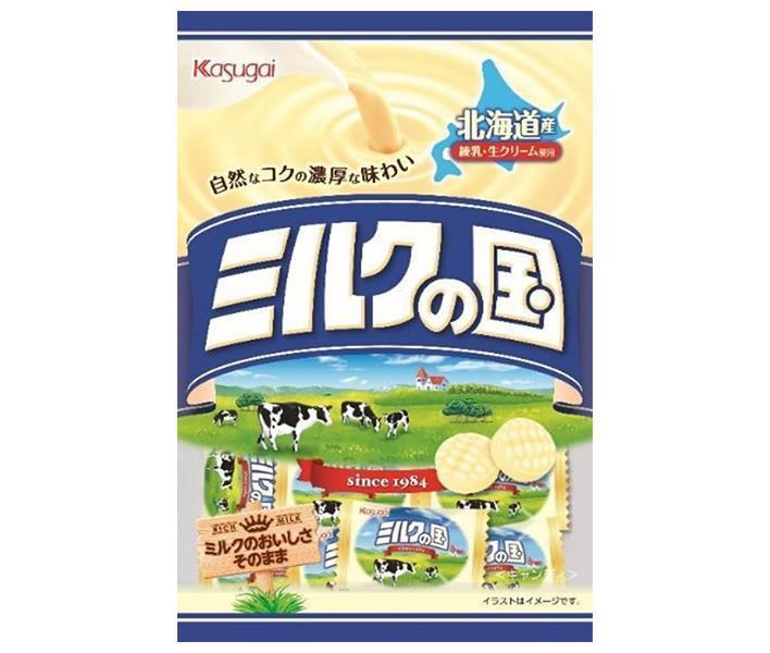 【送料無料・メーカー/問屋直送品・代引不可】春日井製菓 ミルクの国 125g×12袋入｜ お菓子 飴・キャンディー 袋 北海道産練乳・生クリーム使用