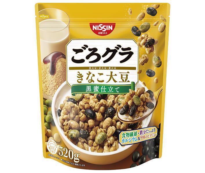 日清シスコ ごろグラ きなこ大豆 320g×6袋入｜ 送料無料 グラノーラ シリアル 大豆 豆 朝食