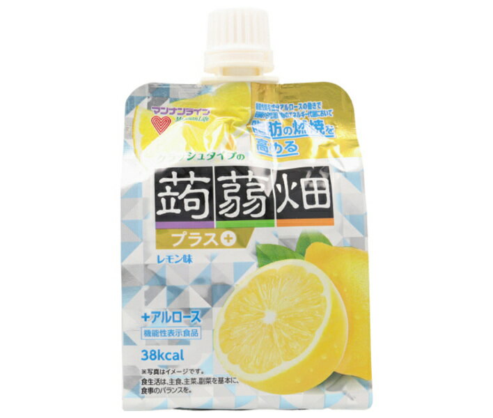 マンナンライフ クラッシュタイプの蒟蒻畑プラス レモン味 150gパウチ×30本入｜ 送料無料 ゼリー飲料 ..