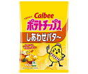 カルビー ポテトチップス しあわせバタ〜 60g×12袋入| 送料無料 お菓子 スナック菓子 ポテチ バター