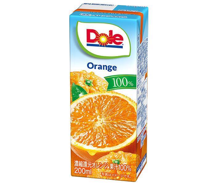 雪印メグミルク Dole(ドール) オレンジ100% 200ml紙パック×18本入×(2ケース)｜ 送料無料 オレンジ 果汁100% ジュース みかん