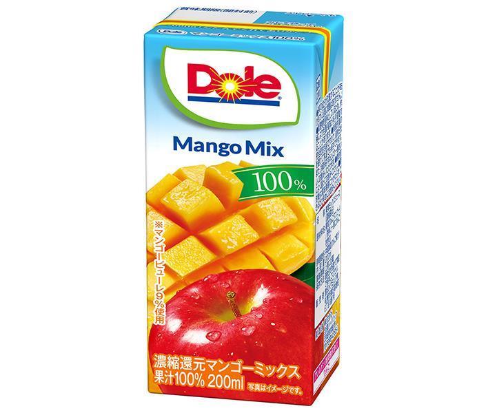 【送料無料・メーカー/問屋直送品・代引不可】雪印メグミルク Dole(ドール) マンゴーミックス 100% 200ml紙パック×18本入×(2ケース)｜ マンゴー りんご 果汁100% ジュース