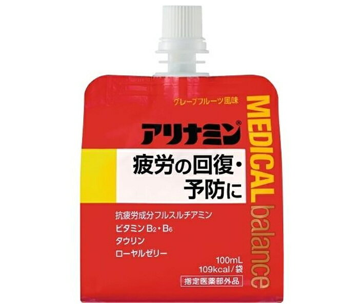 アリナミン製薬 アリナミン メディカルバランス グレープフルーツ風味 100mlパウチ×36本入×(2ケース)｜ 送料無料 医薬部外品 栄養ドリンク 疲労回復 ゼリー飲料