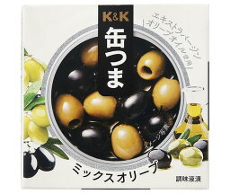 【送料無料・メーカー/問屋直送品・代引不可】国分 K&K 缶つま ミックスオリーブ 60g×6個入×(2ケース)｜ おつまみ 缶詰