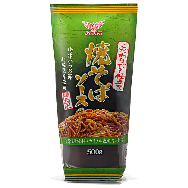 ハグルマ こだわりだし仕立て 焼そばソース 関西風 500g×12本入×(2ケース)｜ 送料無料 調味料 業務用 ソース 濃厚