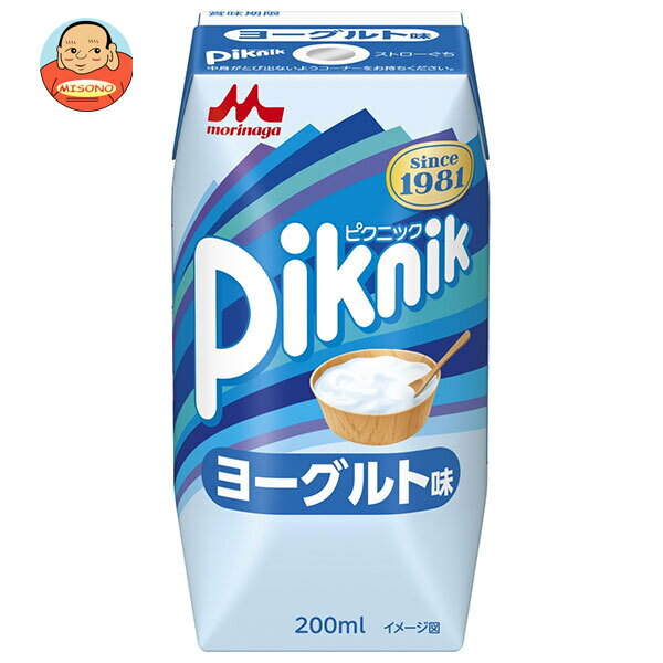 森永乳業 ピクニック ヨーグルト味(プリズマ容器) 200ml紙パック×24本入｜ 送料無料 ヨーグルト ドリンク ジュース 紙パック