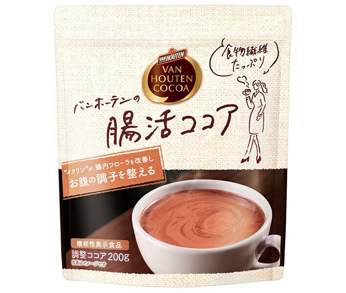 片岡物産 バンホーテンの腸活ココア 200g×12個入×(2ケース)｜ 送料無料 インスタント 粉末 ...