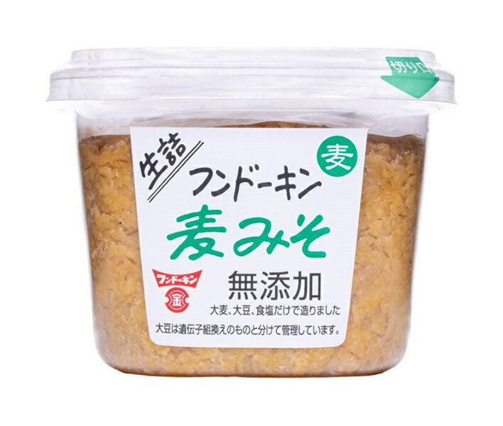 フンドーキン 生詰 麦みそ 無添加 500g×6個入×(2ケース)｜ 送料無料 味噌 無添加 みそ 麦味噌 麦みそ 調味料