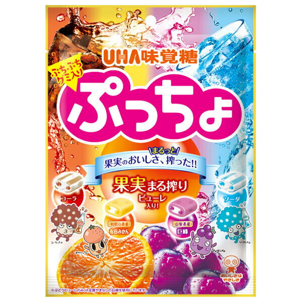 UHA味覚糖 ぷっちょ袋 4種アソート 88g×6個入｜ 送料無料 お菓子 ソフトキャンディ アソート フルーツ