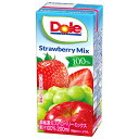 雪印メグミルク Dole(ドール) ストロベリーミックス100% 200ml紙パック×18本入×(2ケース)| 送料無料 いちご 苺 果汁100% ジュース