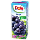 雪印メグミルク Dole(ドール) グレープ 100% 200ml紙パック×18本入×(2ケース)| 送料無料 グレープ ぶどう 果汁100% ジュース