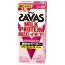 【送料無料・メーカー/問屋直送品・代引不可】明治 ザバス MILK PROTEIN(ミルクプロテイン) 脂肪0 イチゴ風味 200ml紙パック×24本入| 乳性...