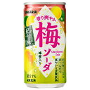 サンガリア 香り爽やか梅ソーダ 190g缶×30本入| 送料無料 ソーダ サイダー 炭酸 スパークリング 梅ソーダ うめ ウメ 梅