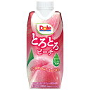 【送料無料・メーカー/問屋直送品・代引不可】雪印メグミルク Dole(ドール) とろとろピーチ 330ml紙パック×12本入×(2ケース)| 果汁 もも フルー...