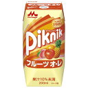 森永乳業 ピクニック フルーツオレ(プリズマ容器) 200ml紙パック×24本入×(2ケース)| 送料無料 ミックスジュース フルーツ ミックス フルーツオレ