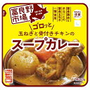 富良野地方卸売市場 ゴロッと玉ねぎと骨付きチキンのスープカレー 260g×36袋入×(2ケース)| 送料無料 レトルト カレー チキンカレー