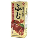 毎日牛乳 国産果汁100% ふじ(青森県産) 200ml紙パック×24本入| 送料無料 りんご リンゴ りんごジュース 100%ジュース 果汁100%