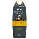 UCC GOLD SPECIAL PREMIUM ナッツビート 無糖 1000ml紙パック×12本入| 送料無料 コーヒー 珈琲 無糖