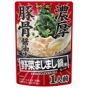 モランボン 野菜ましまし鍋用スープ 濃厚豚骨醤油味 300g×10袋入×(2ケース)| 送料無料 調味料 ストレート 鍋スープ 鍋用 つゆ
