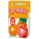 らくのうマザーズ フルーツミックス 250ml紙パック×24本入| 送料無料 ミックス 果汁 牛乳 乳酸 りんご オレンジ
