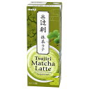 明治 辻利 抹茶ラテ 200ml紙パック×24本入×(2ケース) メーカー 問屋直送| 送料無料 乳飲料 抹茶 ミルク
