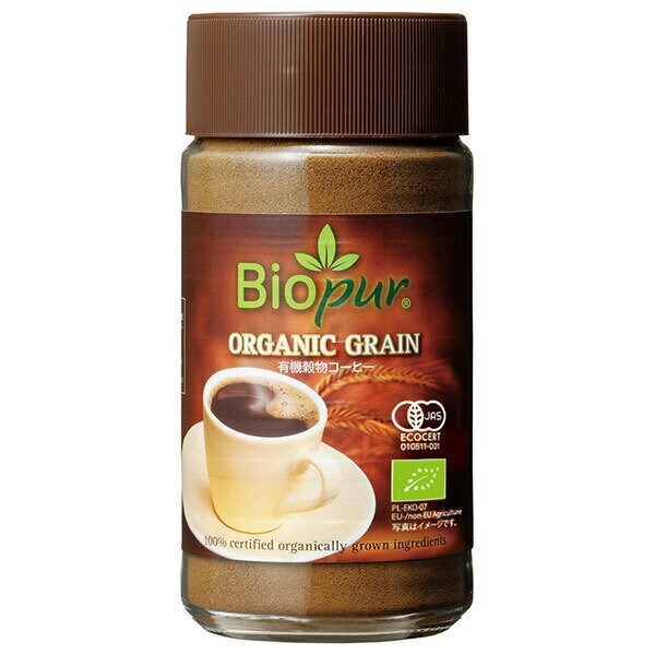 ミトク ビオピュール 穀物コーヒー 100g瓶×6個入×(2ケース)｜ 送料無料 嗜好品 インスタント 珈琲 粉 瓶 ノンカフェイン 有機穀物 ライ麦 チコリ 麦芽 コーヒー風