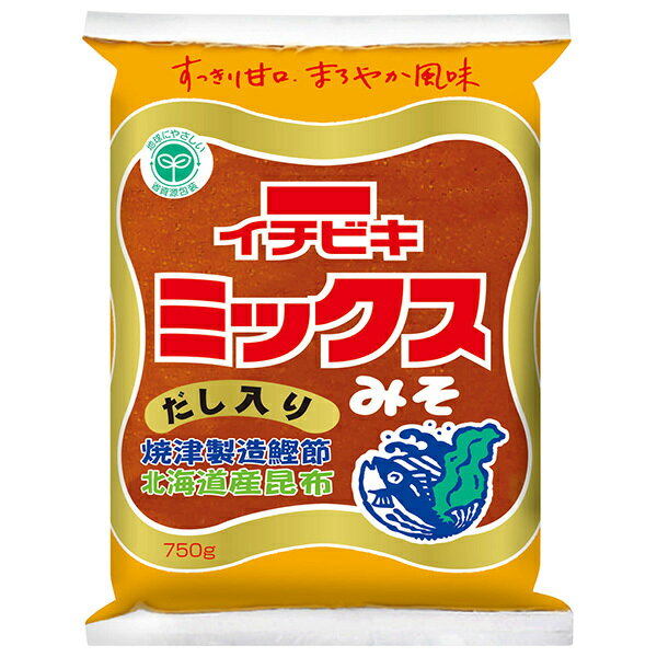 イチビキ ミックスみそ 750g×12個入×(2ケース)｜ 送料無料 調味料 味噌 みそ