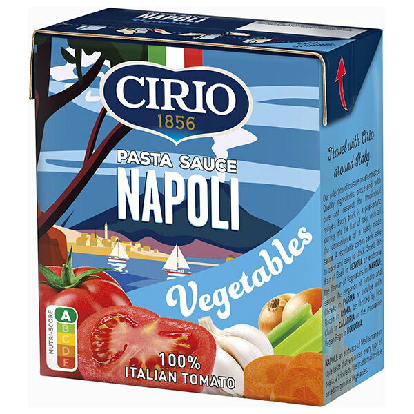 モンテ物産 チリオ パスタソース ナポリ トマト&ベジタブル 340g紙パック×12個入×(2ケース)｜ 送料無料..