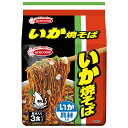 エースコック いか焼そば 具材入り 3食パック×9袋入| 送料無料 具材入り 袋麺 インスタント麺 即席 やきそば 焼きそば
