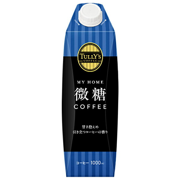 伊藤園 タリーズコーヒー 微糖 1L紙パック×6本入×(2ケース)｜ 送料無料 珈琲 コーヒー 微糖 紙パック TULLYS COFFEEのサムネイル