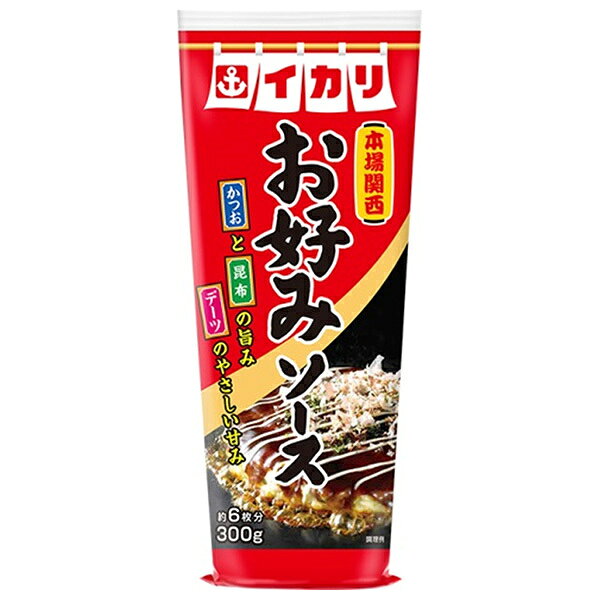 イカリソース お好みソース 300g×10本入×(2ケース)｜ 送料無料 一般食品 調味料 ソース お好み焼 濃厚