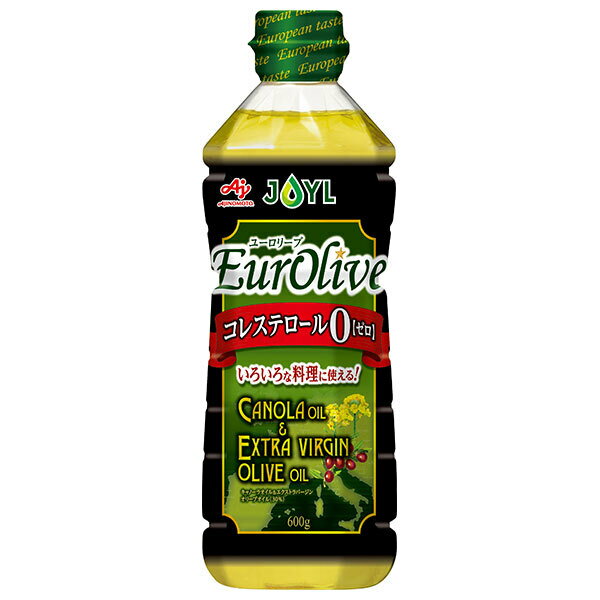 J-オイルミルズ AJINOMOTO ユーロリーブ 600g×10本入｜ 送料無料 味の素 ブレンドオイル 油 コレステロールゼロ