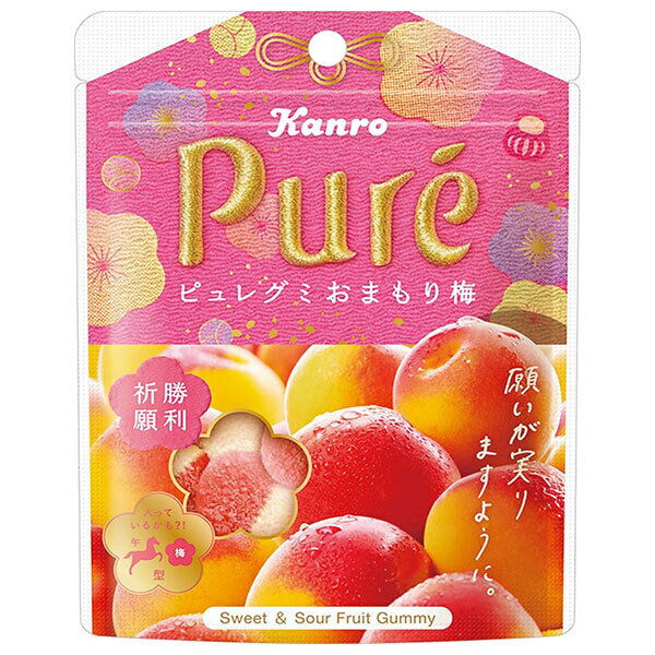 カンロ ピュレグミ おまもり梅 52g×6袋入｜ 送料無料 お菓子 ビタミンC Pure グミ 袋 お守り 勝利祈願 梅 うめ ウメ