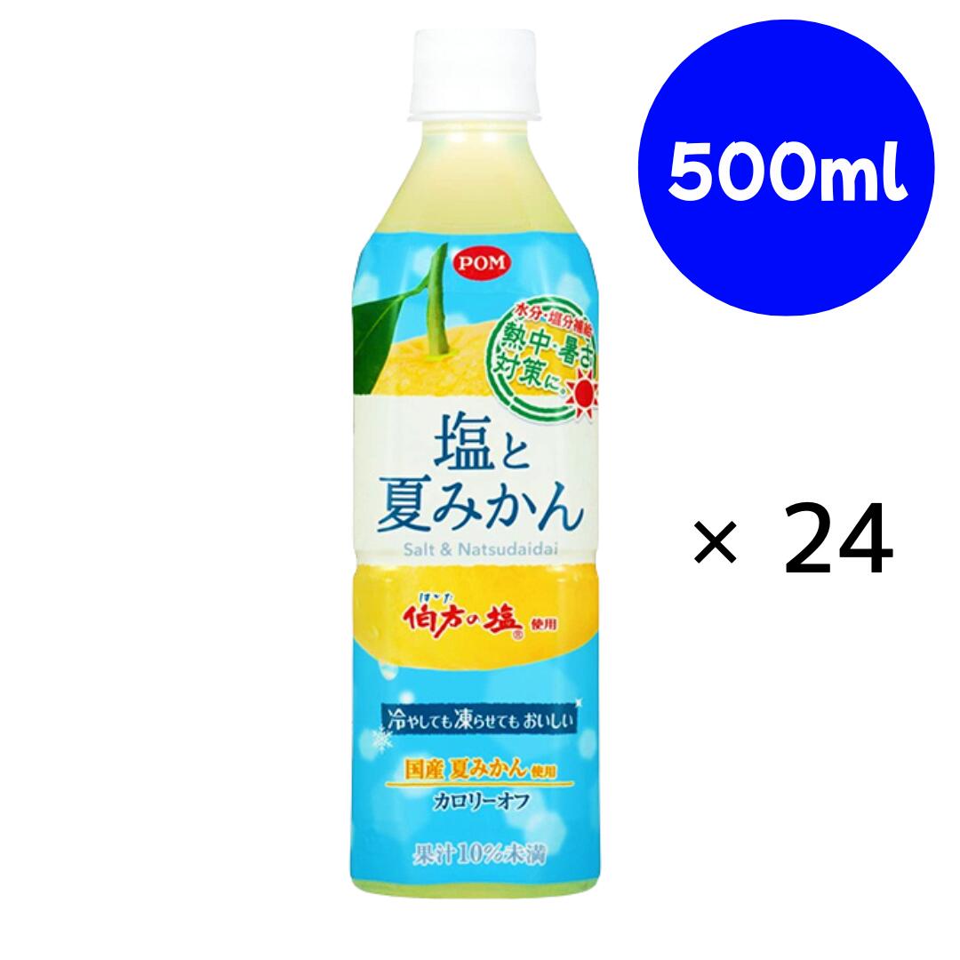 乐天商城 - POM 塩と夏みかん PET 490ml×24本 えひめ飲料