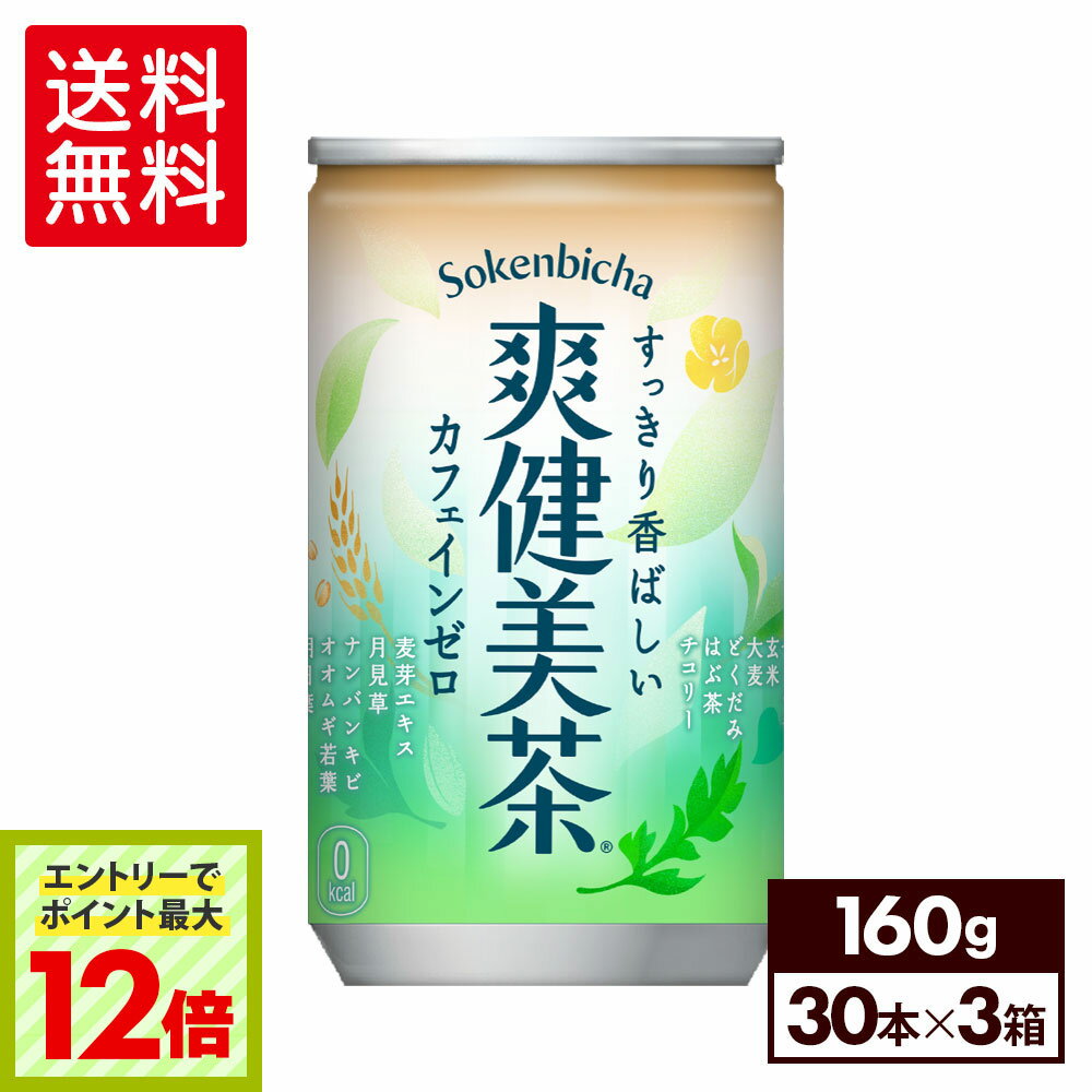 楽天格安飲料専門店ドリンクパートナー【エントリーでポイント最大12倍 6/27 01:59まで】コカ・コーラ 爽健美茶 160g 缶 30本入り×3ケース【送料無料】