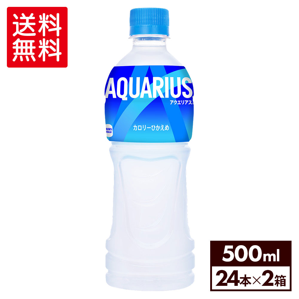 コカ・コーラ アクエリアス 500ml ペットボトル 24本入り×2ケース【送料無料】