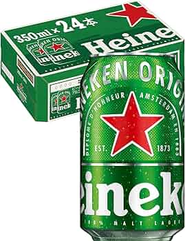 Heineken LAGER BEER PREMIUM QUALITY 　 商品説明 原材料 麦芽、ホップ 内容量 350ml アルコール度数 5％ 保存方法 直射日光を避け常温で保管ください 商品特徴 世界170カ国以上で親しまれる、プレミアムビール。 製造者 ハイネケンジャパン