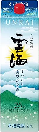 雲海酒造 雲海そば 25度 本格そば焼酎 2.7Lパック 1ケース6本セット 2700ml 送料無料 蕎麦焼酎 そば 焼酎パック焼酎 紙パック 焼酎セット 男性...