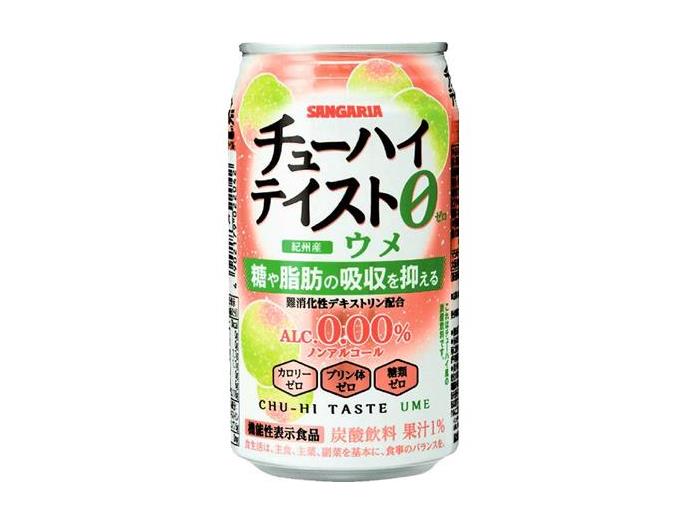 シーンを問わずにお楽しみいただけるノンアルコール飲料です。難消化性デキストリンを配合した、「糖や脂肪の吸収を抑える」機能性表示食品のノンアルコール飲料です。アルコールゼロ・カロリーゼロ・プリン体ゼロ・糖類ゼロの体にやさしい4つのゼロがうれしい中味設計です。※チューハイテイストシリーズは、20歳以上の方の飲用を想定し開発した商品です。 難消化性デキストリン(食物繊維)（アメリカ製造）、うめ果汁／炭酸、酸味料、香料、甘味料(アセスルファムK、ステビア)